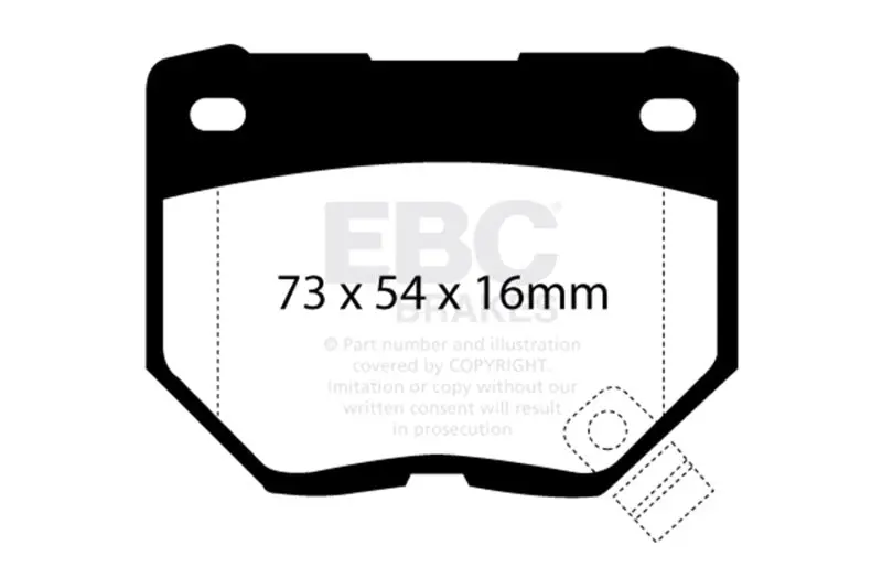 Ebc 89-95 Nissan Skyline (R32) 2.6 Twin Turbo Gt-R Ultimax2 Rear Brake Pads 1