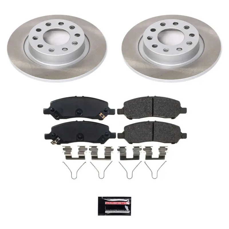 Power Stop 13-16 Dodge Dart Rear Semi-Coated Rotor Kit 1