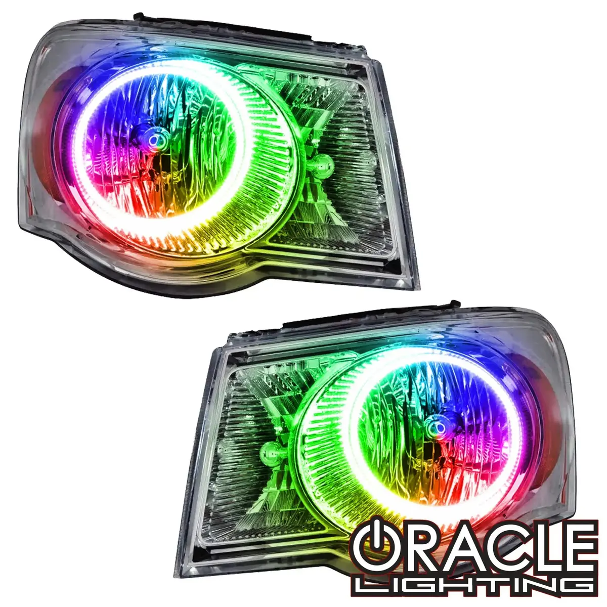 Oracle Lighting 2007-2009 Chrysler Aspen Pre-Assembled Headlights - Dynamic Colorshift 1
