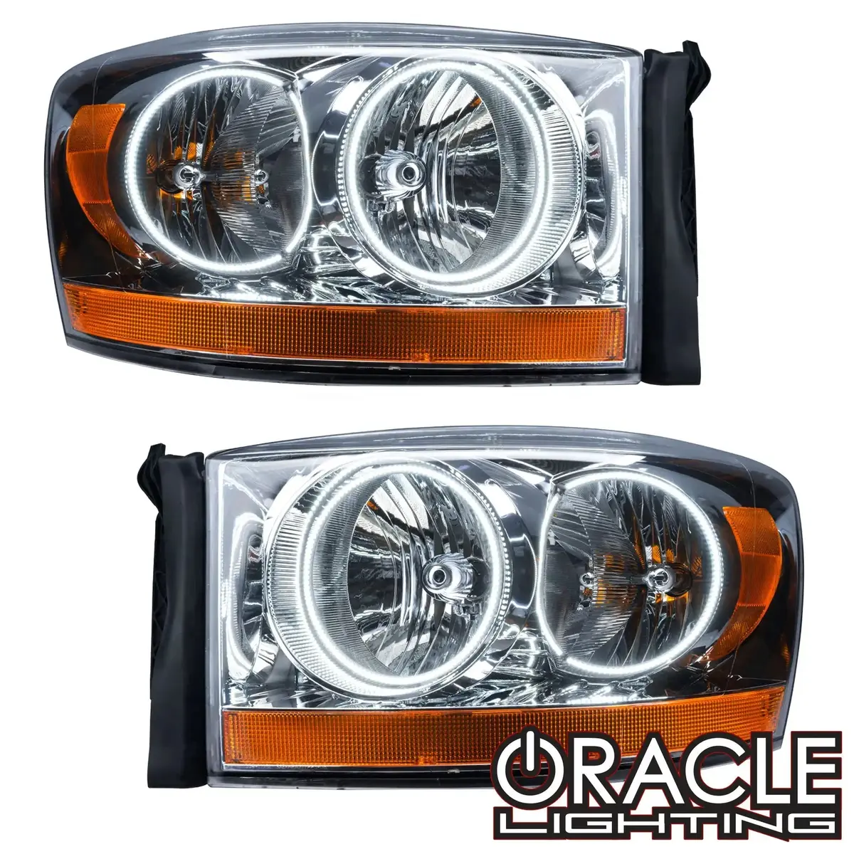 Oracle Lighting 2006 Dodge Ram Pre-Assembled Halo Headlights - Chrome 1
