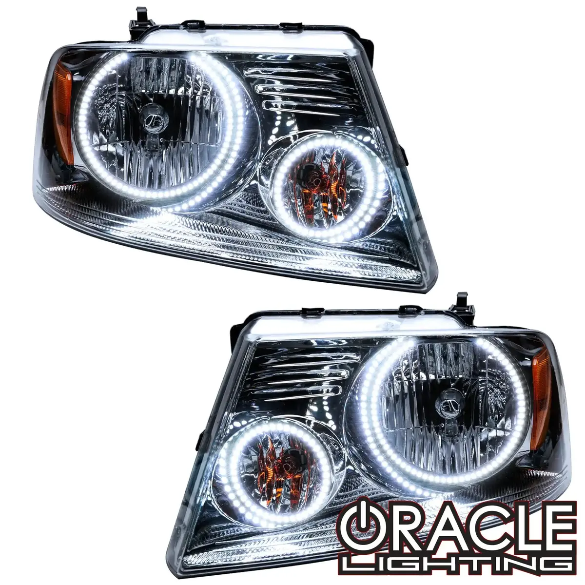 Oracle Lighting 2005-2008 Ford F-150 Pre-Assembled Halo Headlights - Chrome Housing 1