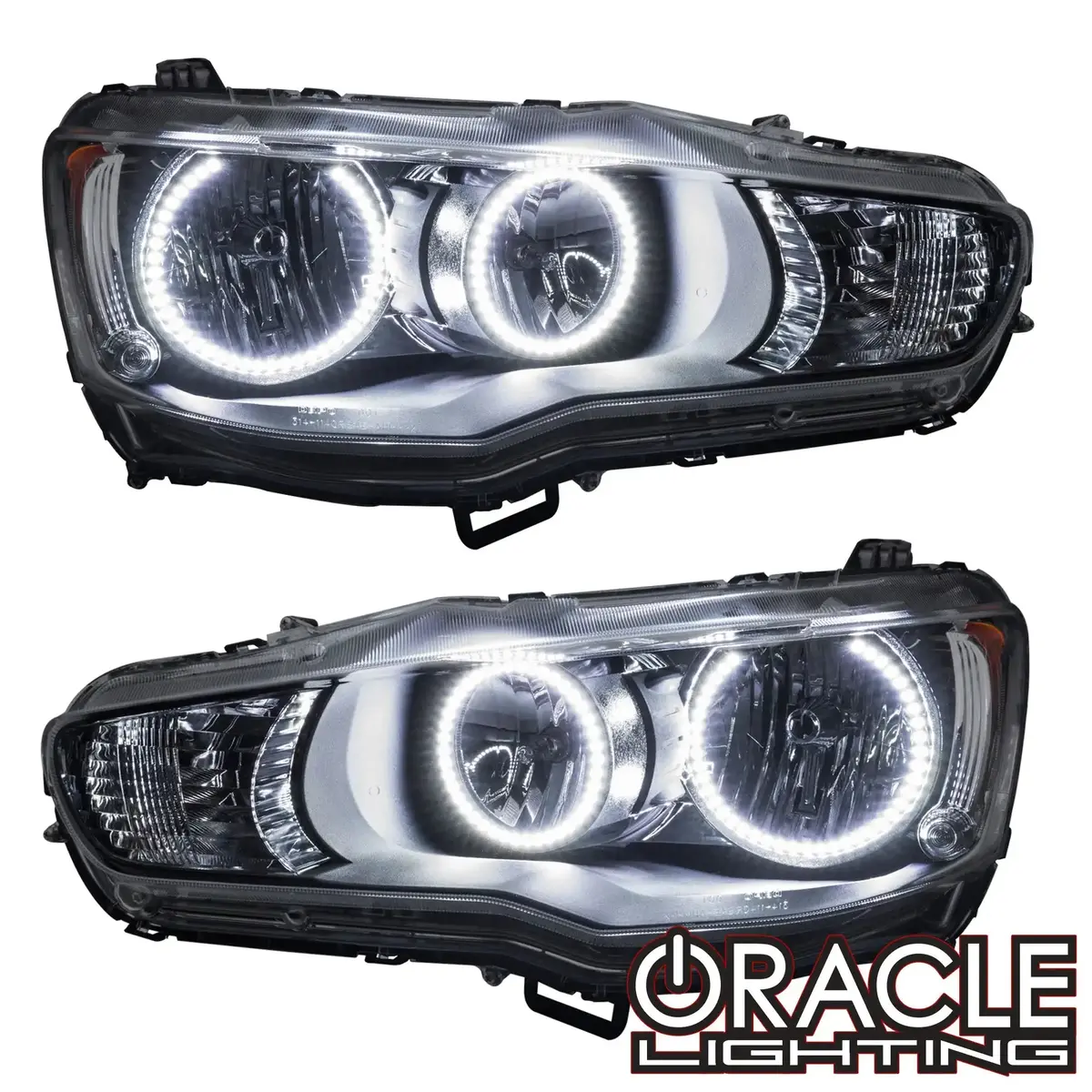 Oracle Lighting 2008-2017 Mitsubishi Lancer Pre-Assembled Halo Headlights 1
