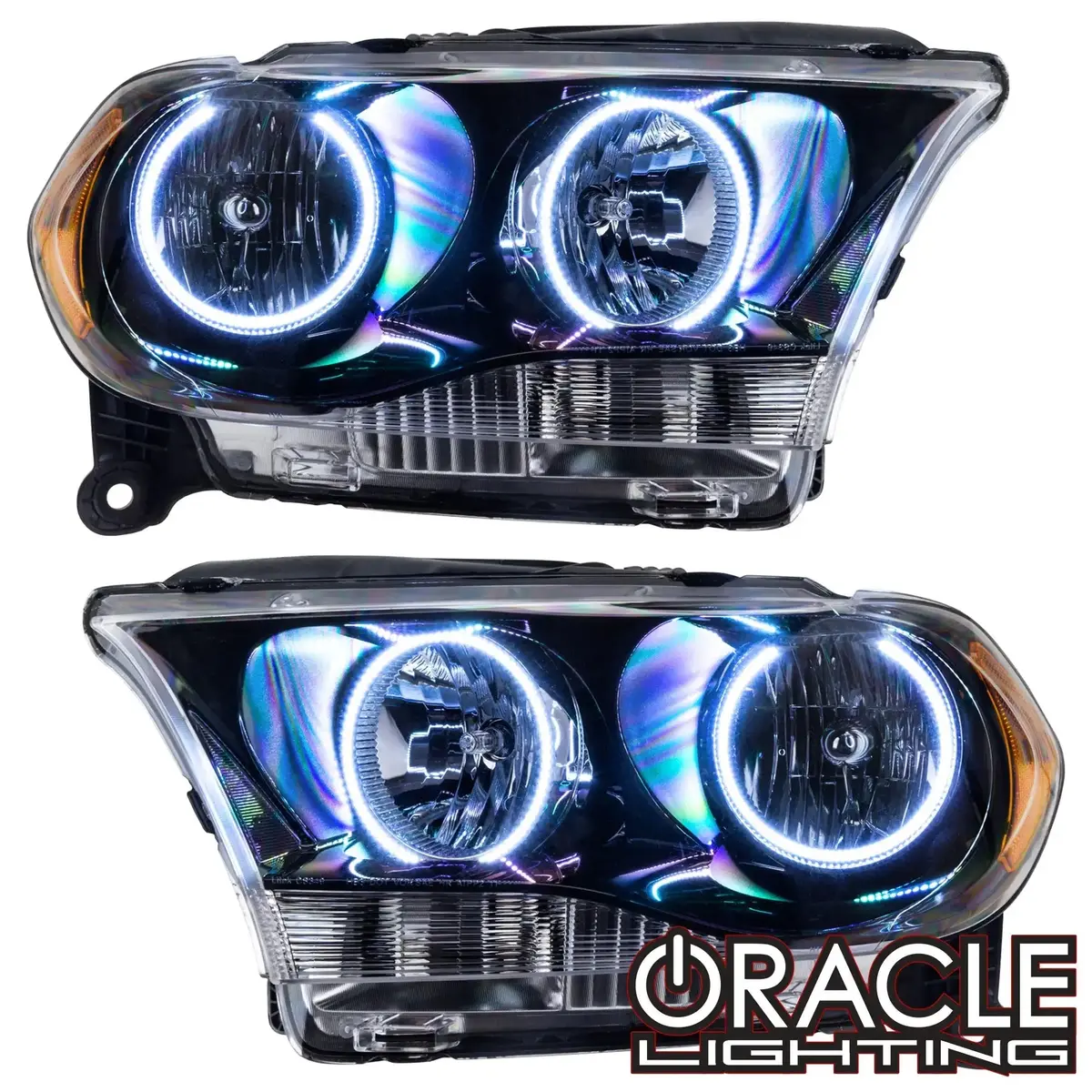 Oracle Lighting 2011-2013 Dodge Durango Pre-Assembled Halo Headlights Non-Hid - Black Housing 1