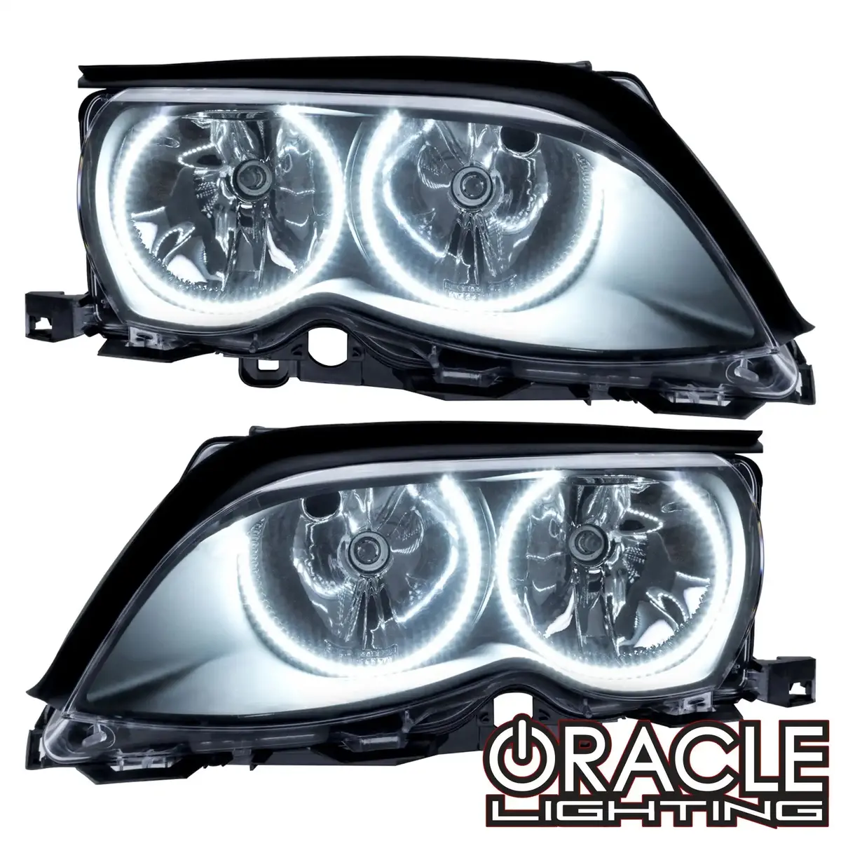 Oracle Lighting 2002-2005 Bmw 3 Series Pre-Assembled Halo Headlights - Black Housing 1
