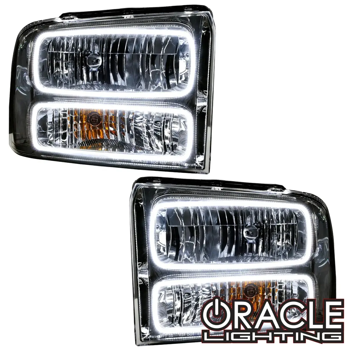 Oracle Lighting 2005 Ford Excursion Pre-Assembled Halo Headlights - Chrome Housing 1