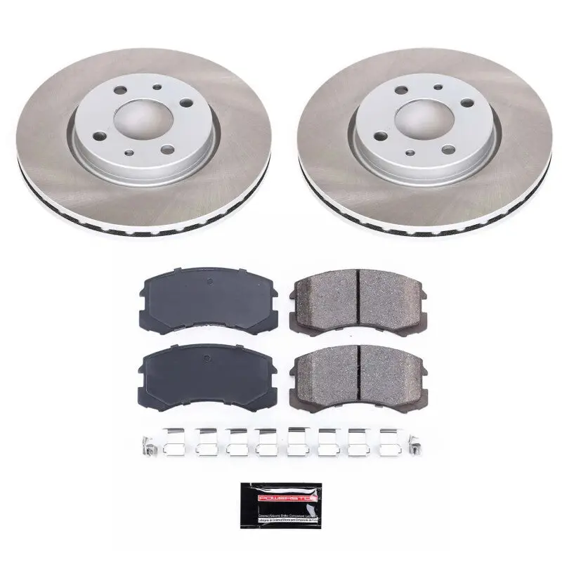 Power Stop 02-07 Mitsubishi Lancer Front Semi-Coated Rotor Kit 1