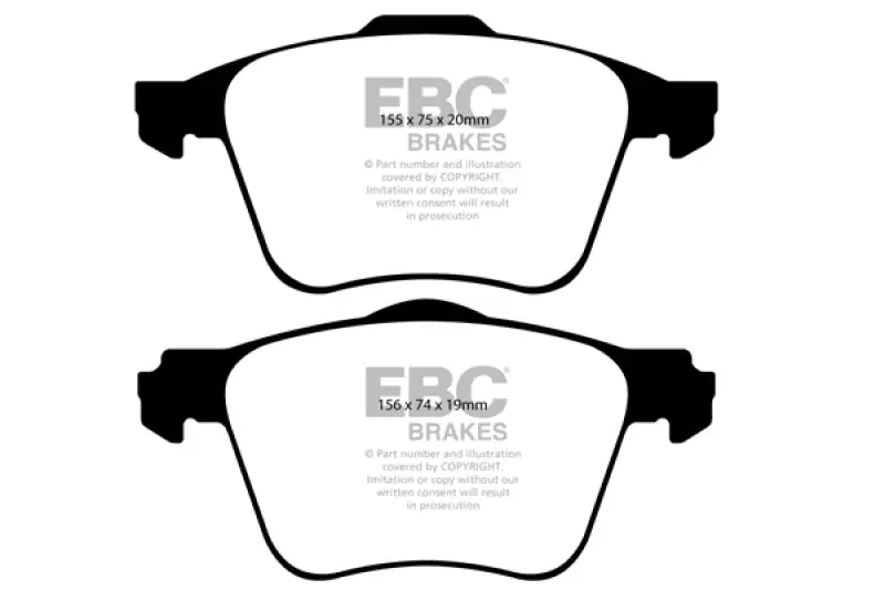 Ebc 03-09 Volvo Xc90 2.9 Twin Turbo Ultimax2 Front Brake Pads 1
