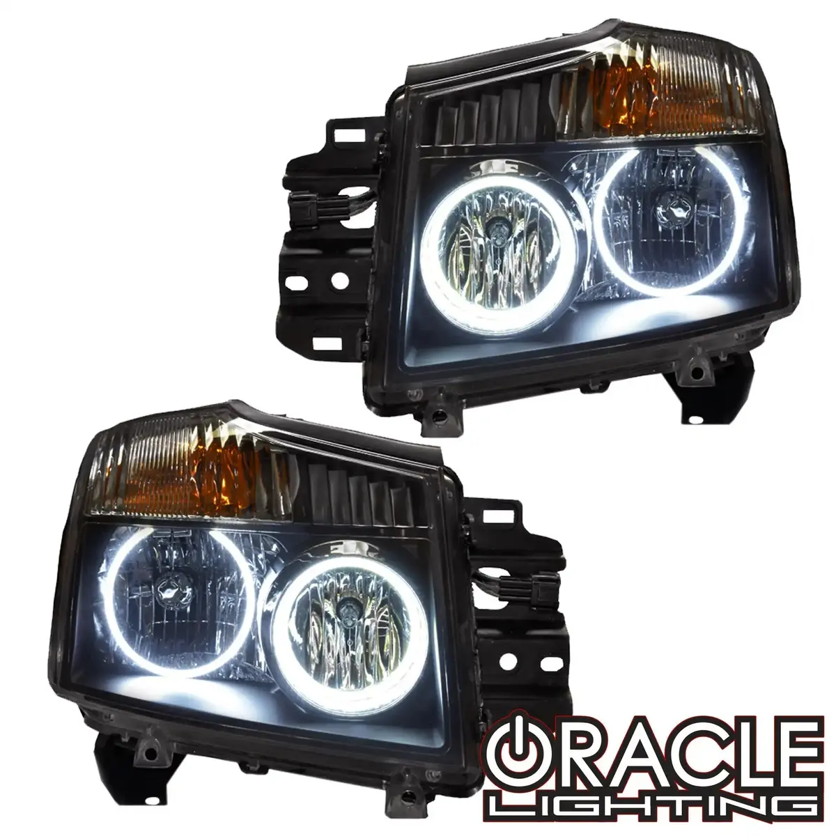 Oracle Lighting 2008-2015 Nissan Titan Pre-Assembled Halo Headlights 1