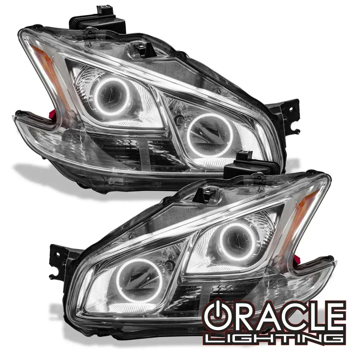 Oracle Lighting 2009-2014 Nissan Maxima Pre-Assembled Halo Headlights-Non Hid-Chrome Housing 1