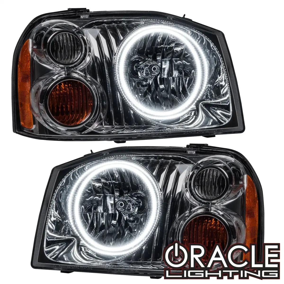 Oracle Lighting 2001-2004 Nissan Frontier Pre-Assembled Halo Headlights 1