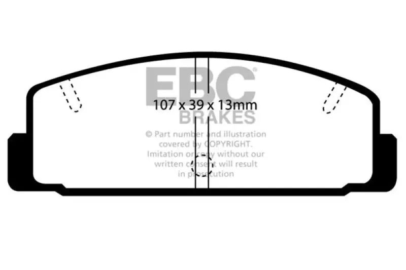 Ebc 03-04 Mazda Protege 2.0 Turbo (Mazdaspeed) Ultimax2 Rear Brake Pads 1