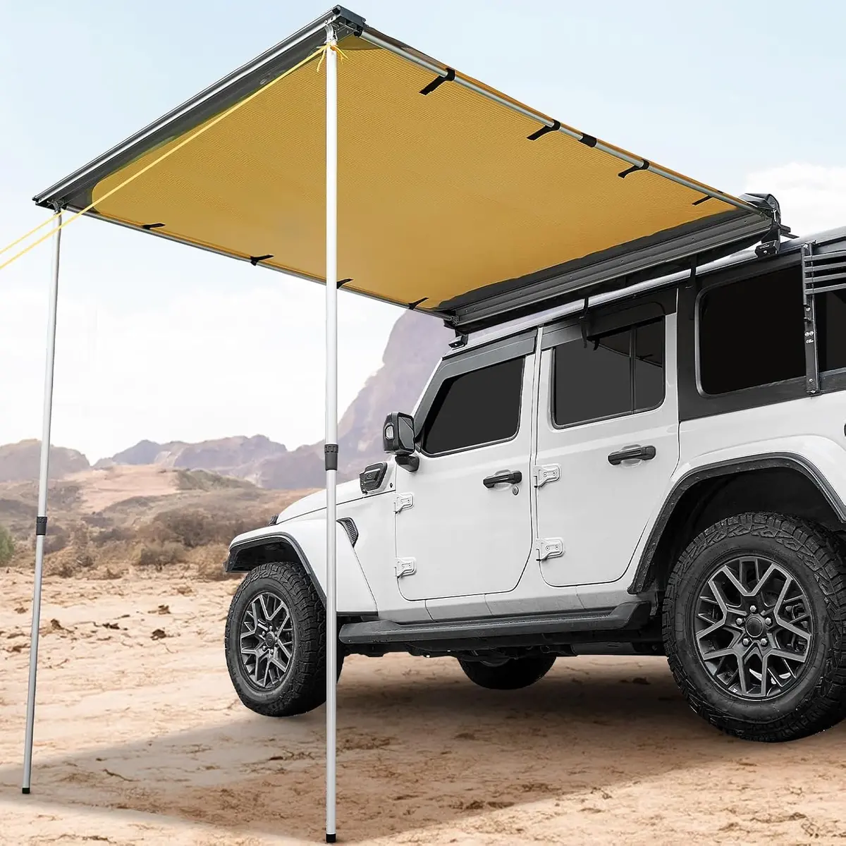 Roof Rack Side Awning For Suv & Truck, Uv50+ Waterproof Pull-Out Shade 1