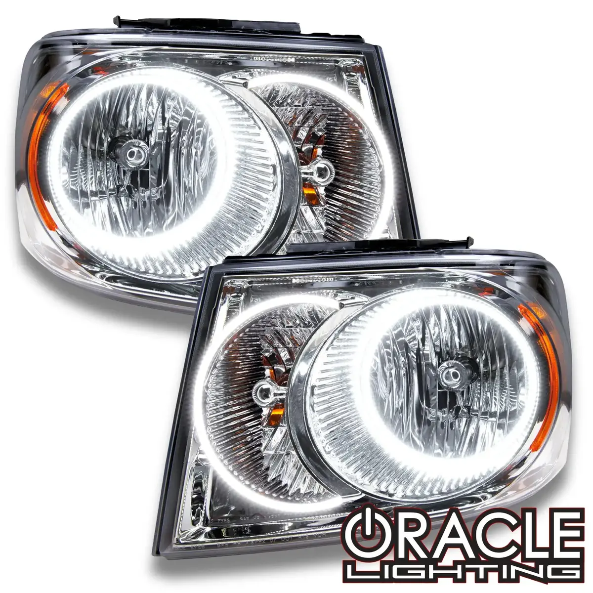 Oracle Lighting 2007-2009 Dodge Durango Pre-Assembled Halo Headlights - Chrome Housing 1