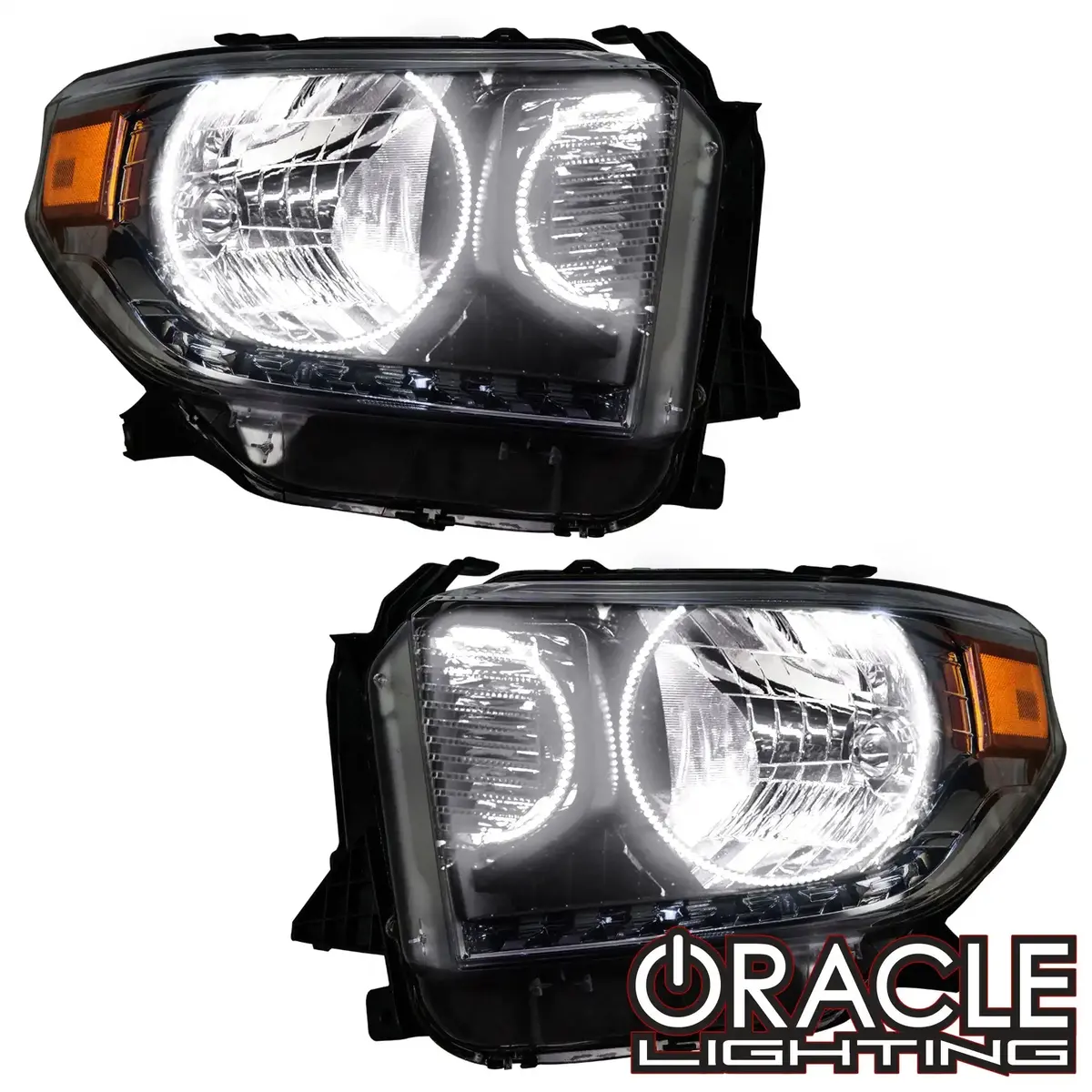 Oracle Lighting 2014-2017 Toyota Tundra Pre-Assembled Halo Headlights - Dual Halo 1