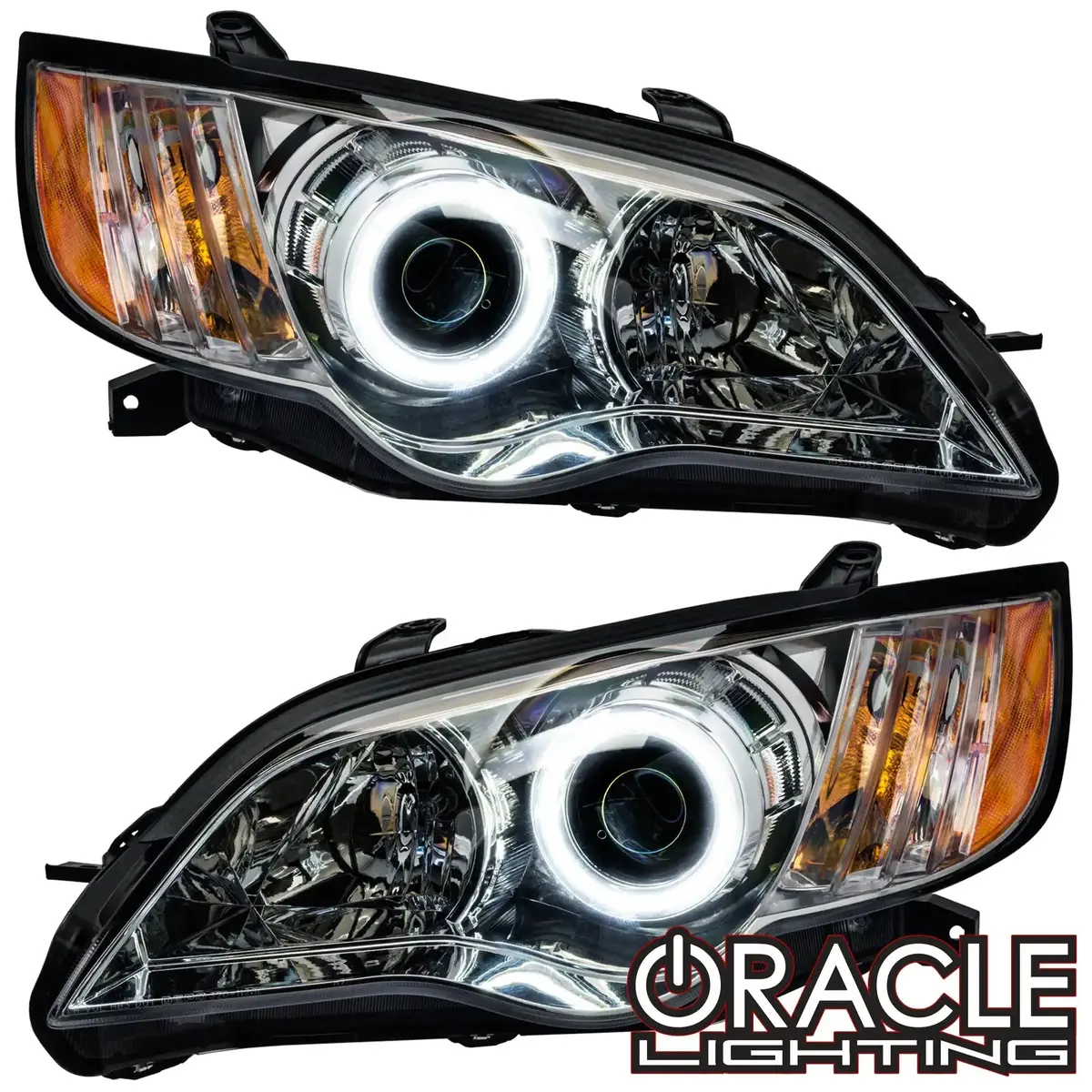 2008-2009 Subaru Legacy Pre-Assembled Headlights - Chrome 1