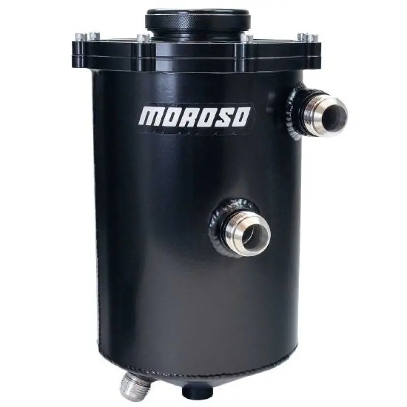 Moroso 2 Piece 13In Tall 7In Dia 5.5 Quart Dry Sump Tank - Black 1