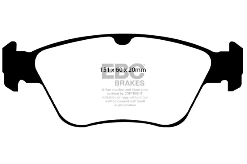 Ebc 99-01 Mercedes-Benz C230 (W202) 2.3 Ultimax2 Front Brake Pads 1