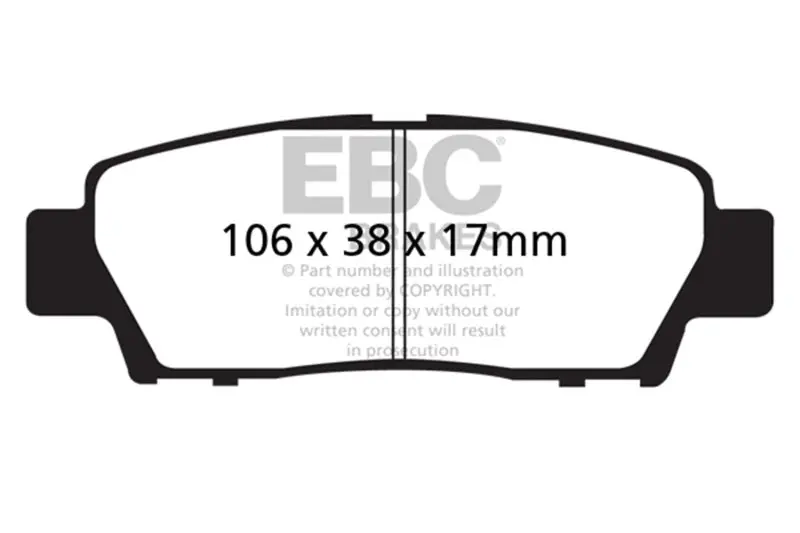 Ebc 95-96 Toyota Avalon 3.0L Ultimax Rear Brake Pads 1