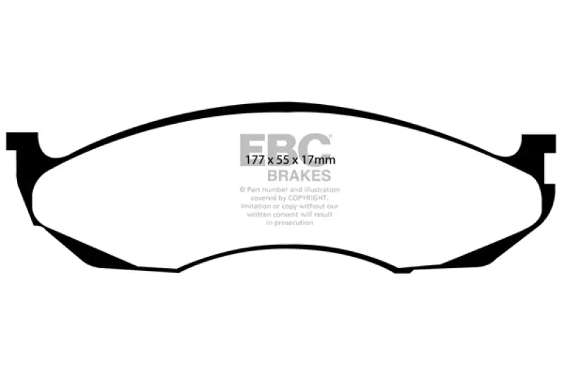 Ebc 90-91 Jeep Cherokee 2.5 4Wd Ultimax2 Front Brake Pads 1