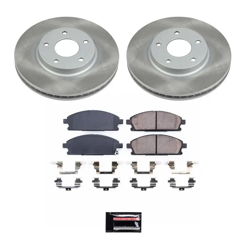 Power Stop 04-09 Nissan Quest Front Semi-Coated Rotor Kit 1