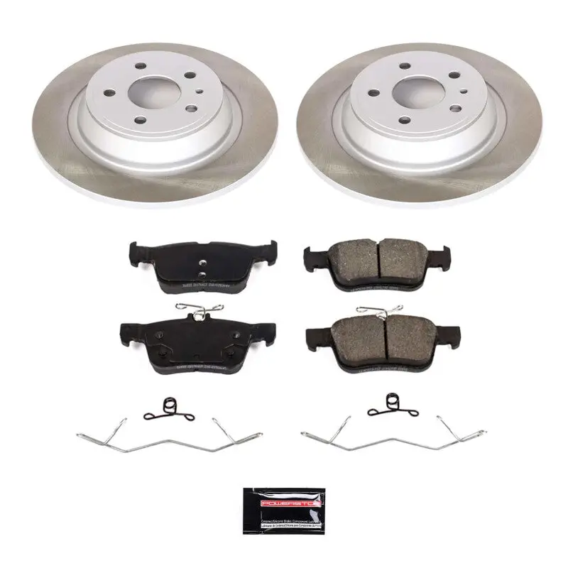 Power Stop 17-20 Ford Fusion Rear Semi-Coated Rotor Kit 1