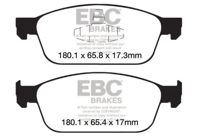 Ebc 12+ Ford Focus 2.0 Turbo St Ultimax2 Front Brake Pads 1