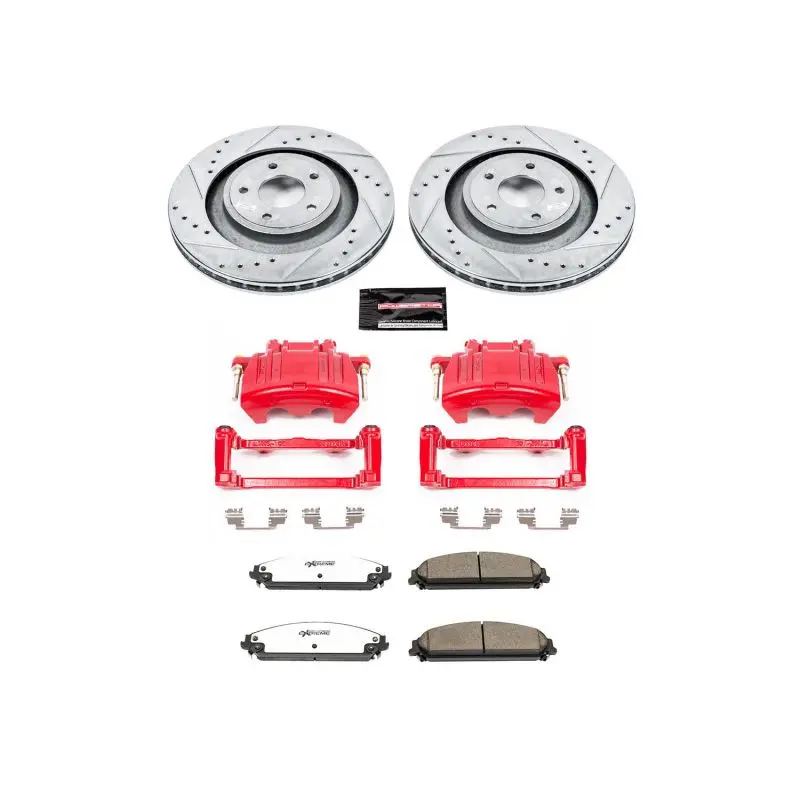 Power Stop 08-09 Dodge Caliber Front Z26 Street Warrior Brake Kit W/Calipers 1