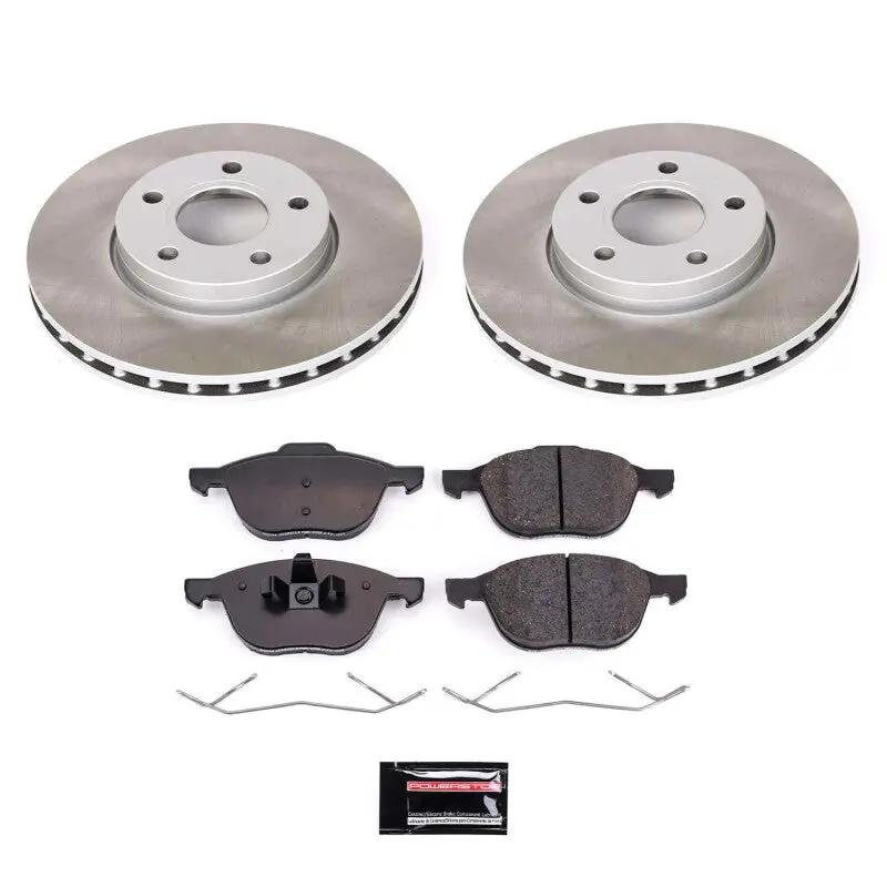 Power Stop 04-11 Volvo S40 Front Semi-Coated Rotor Kit 1