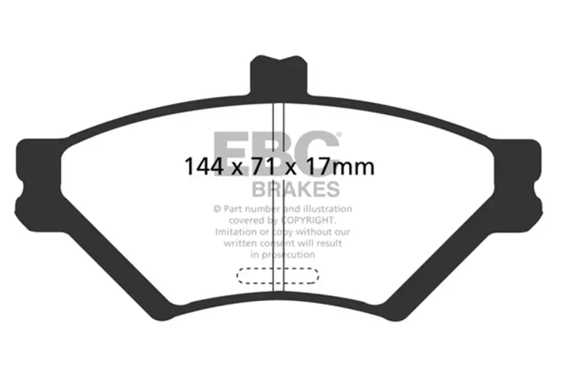 Ebc 95-97 Ford Crown Victoria 4.6 (Phenolic Pistons) Ultimax2 Front Brake Pads 1