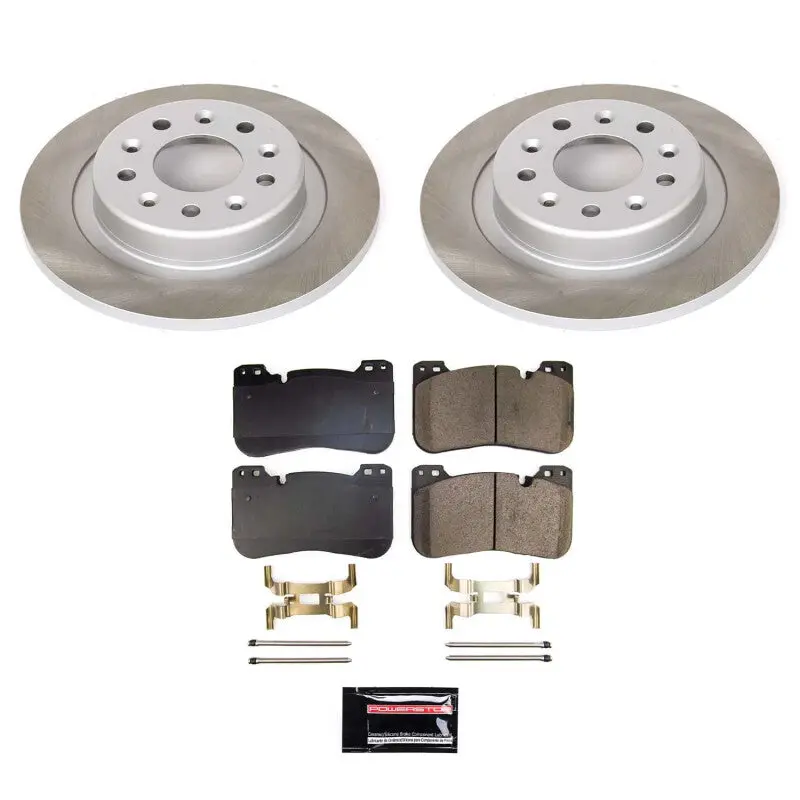 Power Stop 2022 Gmc Terrain Rear Semi-Coated Rotor Kit 1