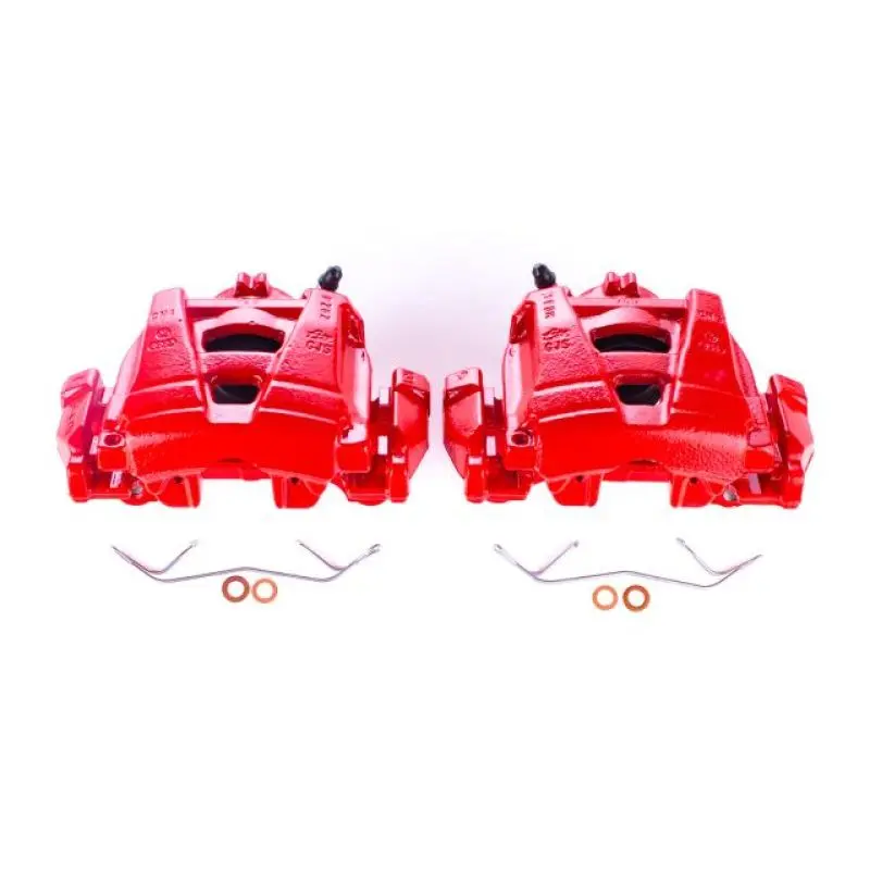 Power Stop 15-18 Audi Q3 Front Red Calipers W/Brackets - Pair 1