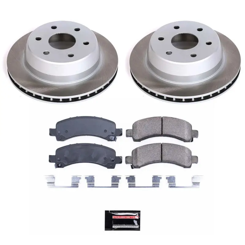 Power Stop 03-06 Gmc Yukon Xl 1500 Rear Semi-Coated Rotor Kit 1
