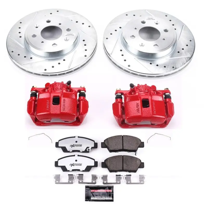 Power Stop 15-19 Honda Fit Front Z26 Street Warrior Brake Kit W/Calipers 1