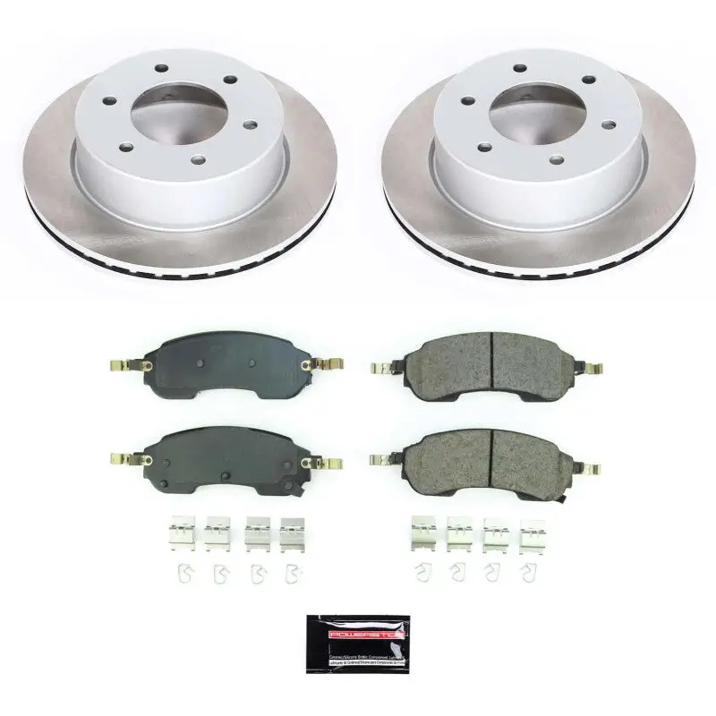 Power Stop 21-23 Ford Bronco Rear Semi-Coated Rotor Kit 1