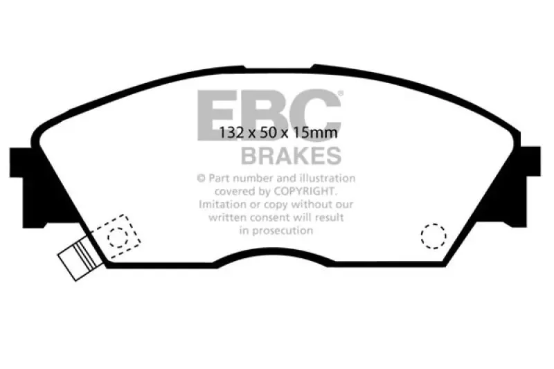 Ebc 90-92 Honda Civic Crx 1.6 Si Ultimax2 Front Brake Pads 1