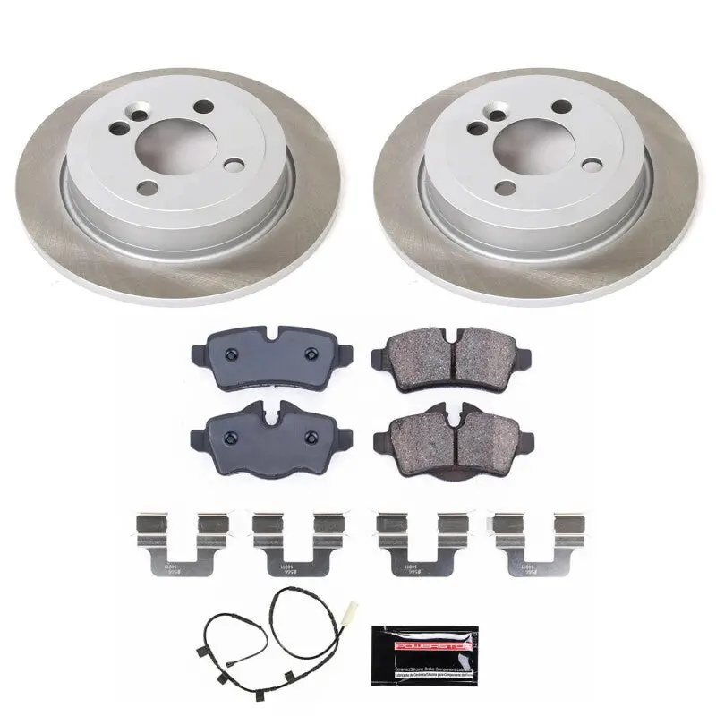 Power Stop 2013 Mini Cooper Rear Semi-Coated Rotor Kit 1