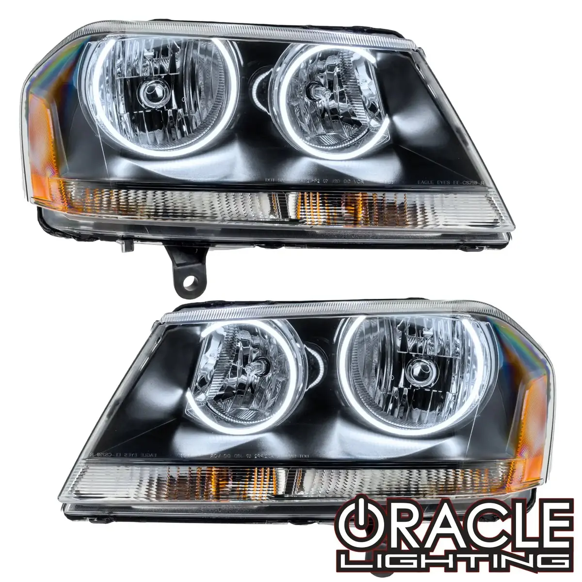 Oracle Lighting 2008-2013 Dodge Avenger Rt Pre-Assembled Halo Headlights - Black Housing 1
