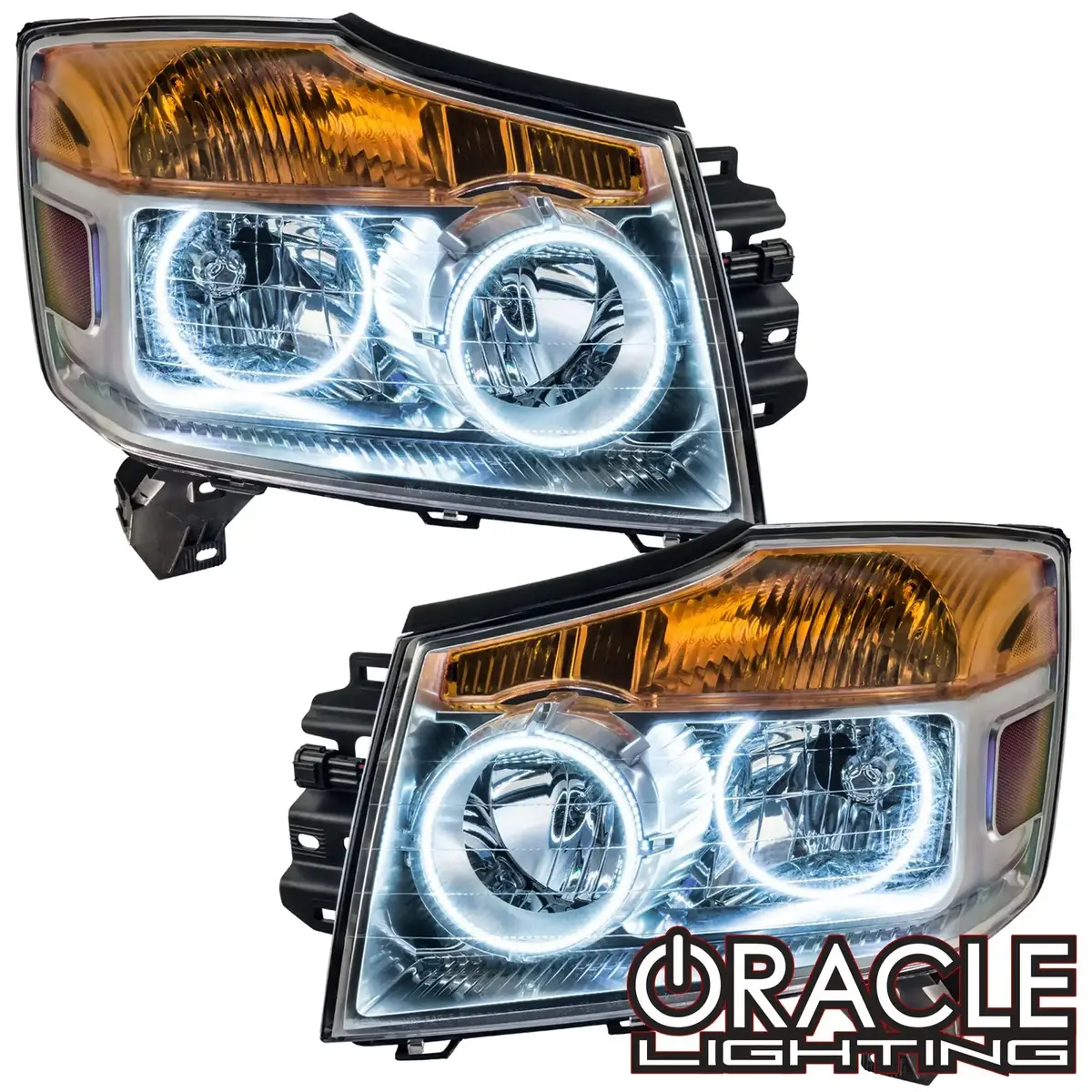 Oracle Lighting 2008-2015 Nissan Armada Pre-Assembled Halo Headlights 1