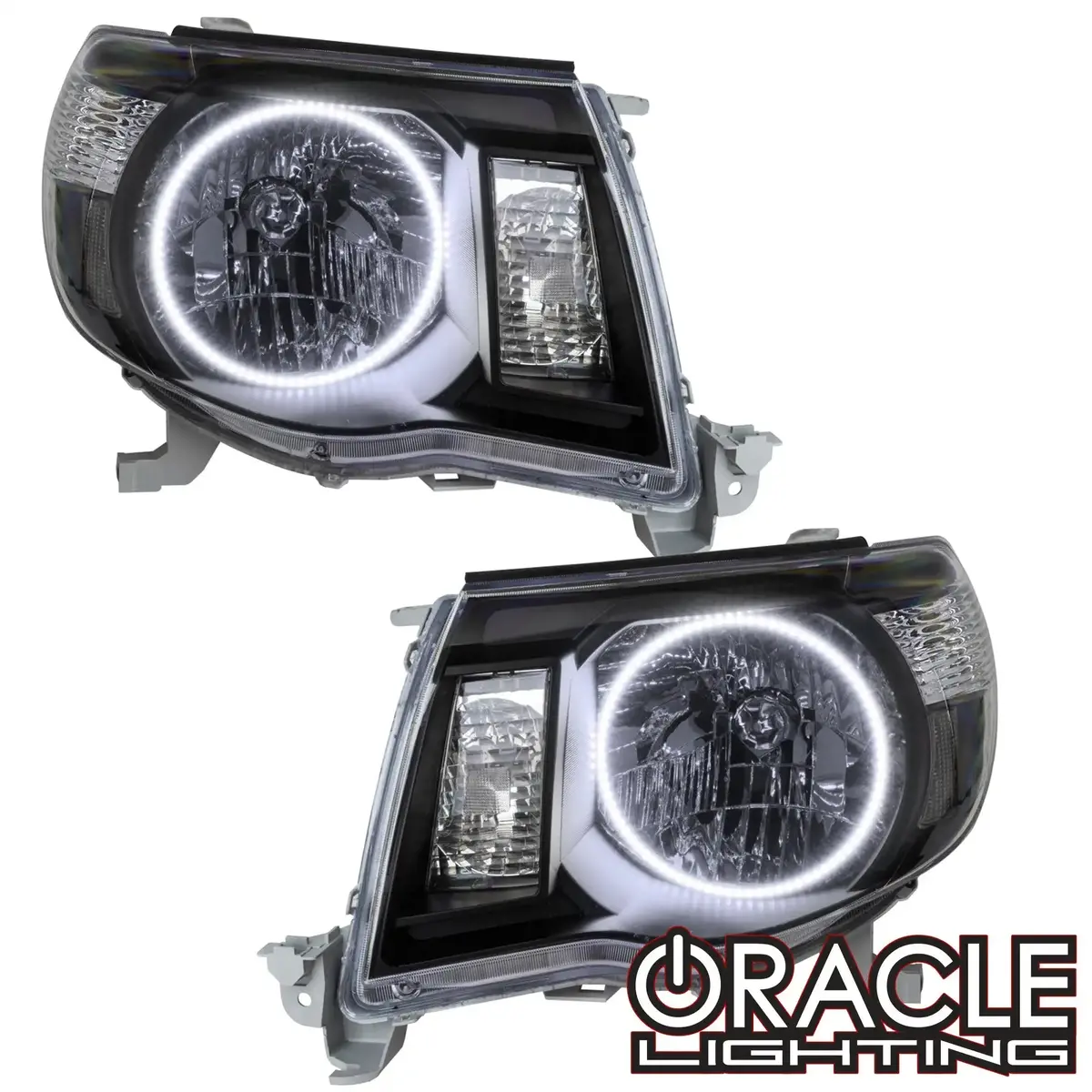 Oracle Lighting 2005-2011 Toyota Tacoma Pre-Assembled Halo Headlights-Black 1