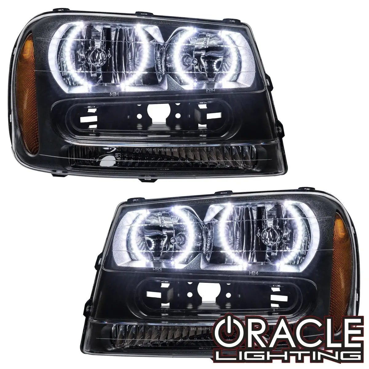 Oracle Lighting 2002-2009 Chevrolet Trailblazer Pre-Assembled Halo Headlights 1