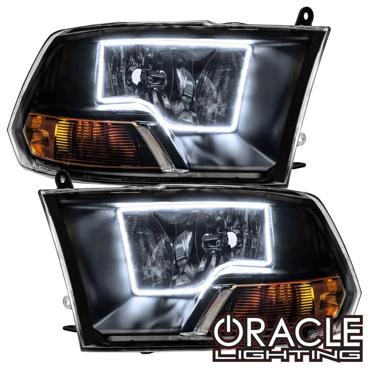 2009-2012 Dodge Ram Non-Sport Pre-Assembled Headlights - Black - Clearance 1