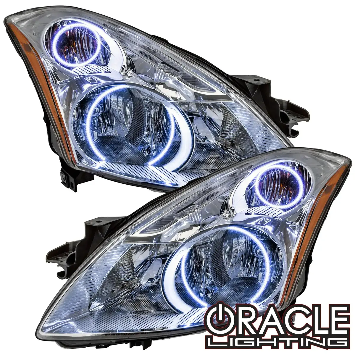Oracle Lighting 2010-2012 Nissan Altima Sedan Pre-Assembled Led Halo Headlights 1