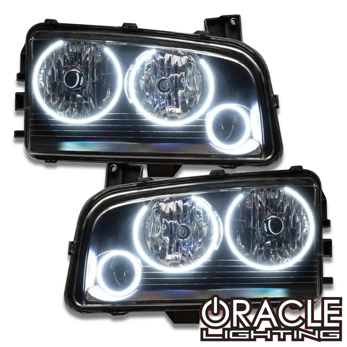 2005-2010 Dodge Charger Pre-Assembled Headlights - Non Hid - Triple Halo 1