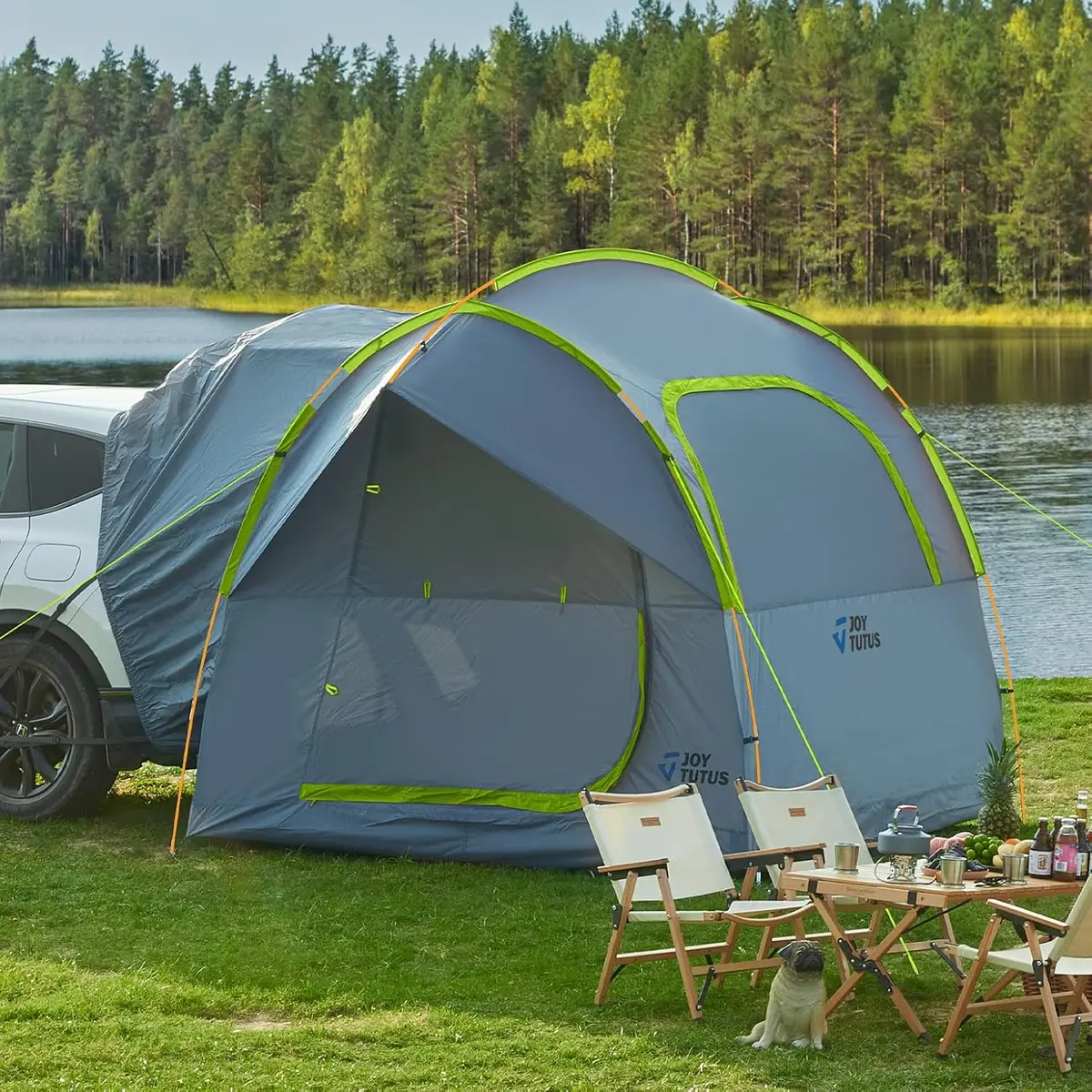 Suv Tailgate Tent With Rainfly, Double Door, 6–8 Person, Green 1