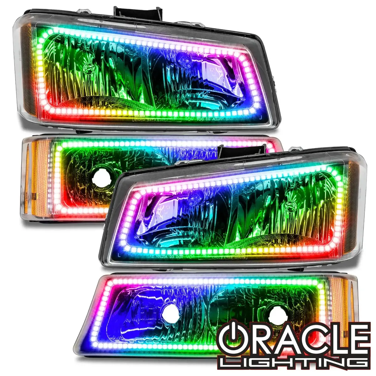 2003-2006 Chevy Silverado Pre-Assembled Headlights W/ Parking Lights 1
