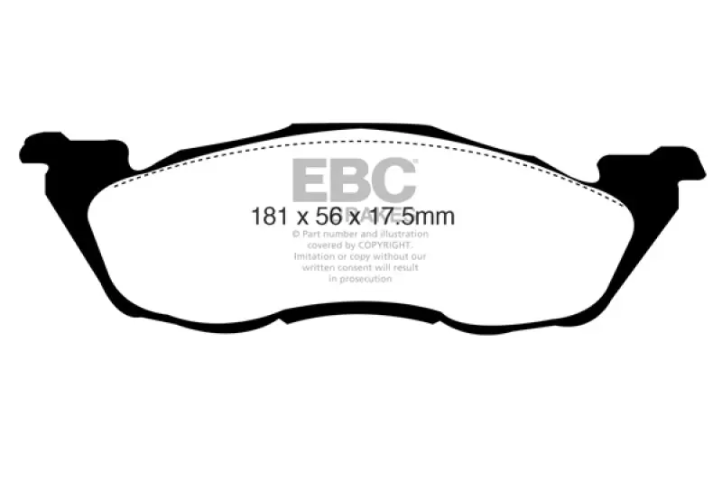 Ebc 97-98 Dodge Dakota 2Wd 2.5 Ultimax2 Front Brake Pads 1