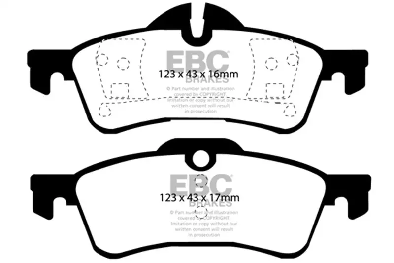 Ebc 04-06 Mini Hardtop 1.6 Ultimax2 Rear Brake Pads 1