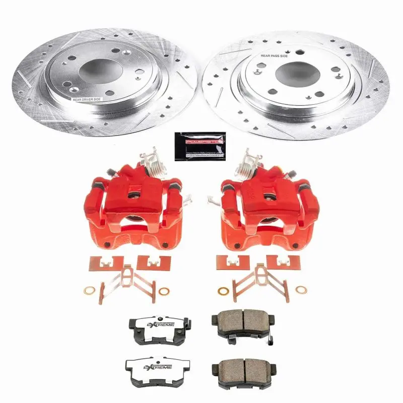 Power Stop 05-07 Honda Accord Rear Z26 Street Warrior Brake Kit W/Calipers 1