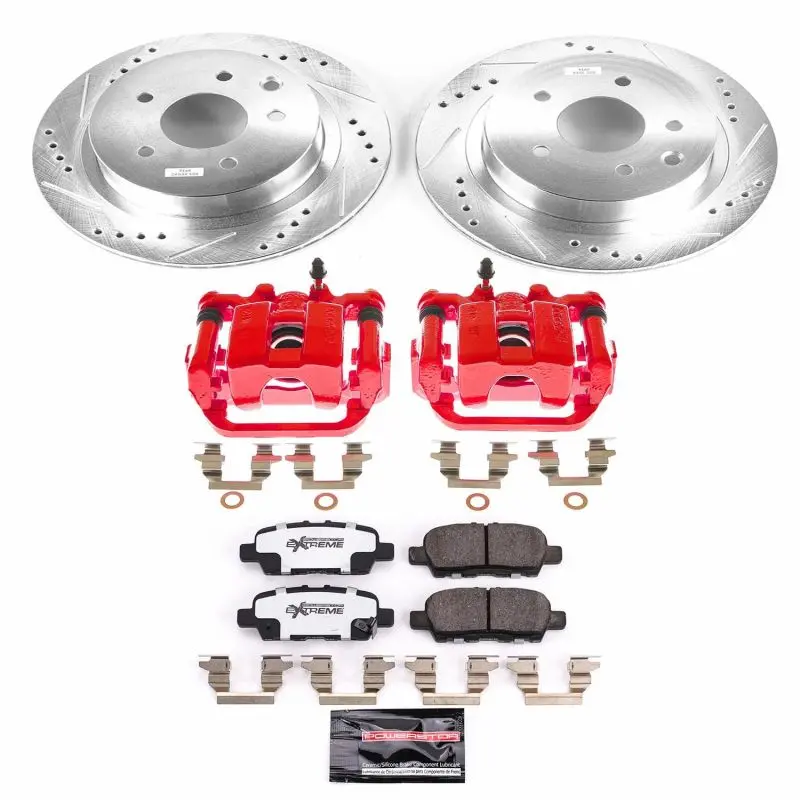 Power Stop 11-19 Nissan Leaf Rear Z26 Street Warrior Brake Kit W/Calipers 1