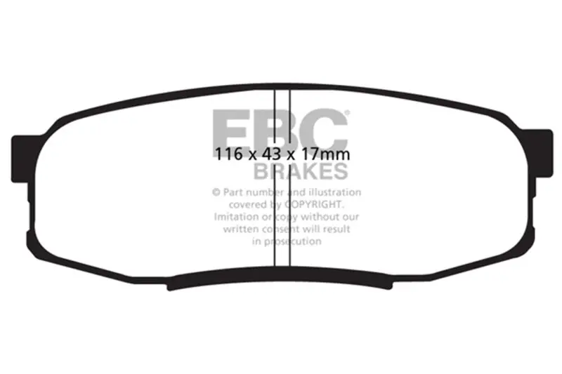 Ebc 08+ Lexus Lx570 5.7 Ultimax2 Rear Brake Pads 1